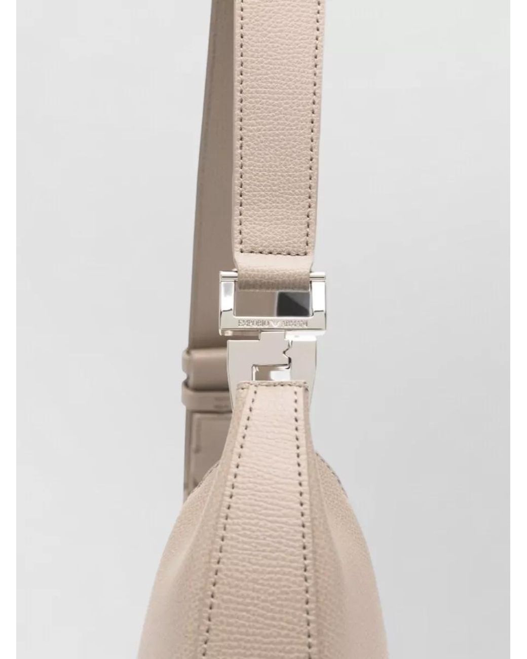 Emporio Armani White Leather Hobo Bag