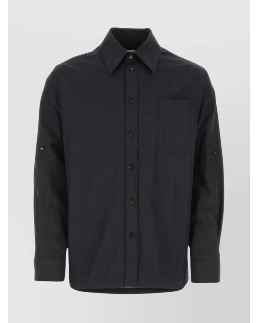 Bottega Veneta Blue Cotton Twill Shirt for men
