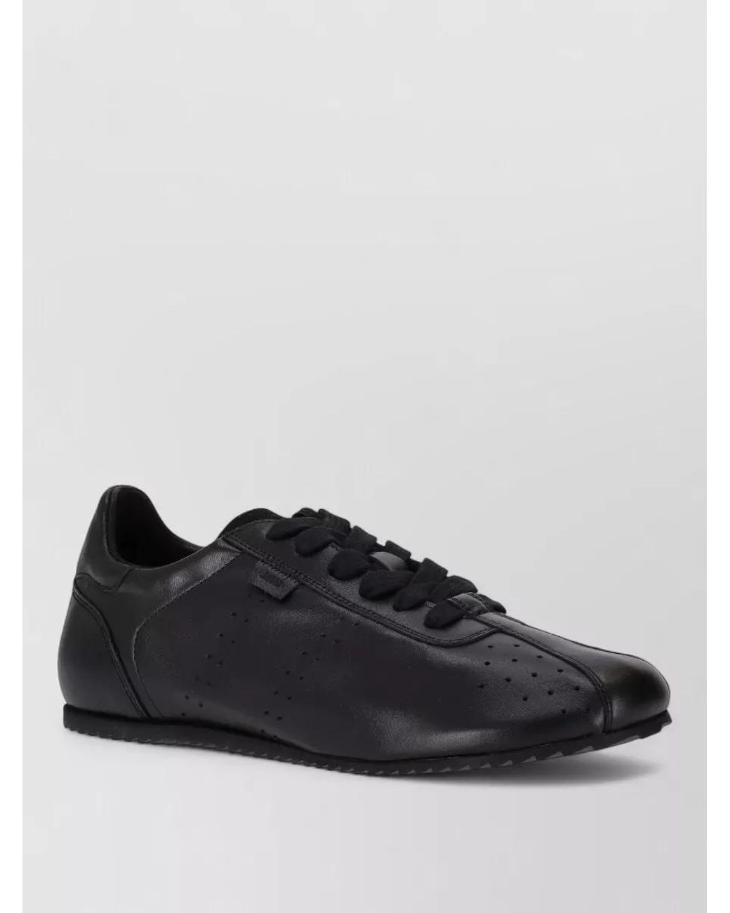 AMI Black Soft Low-Top Leather Sneakers