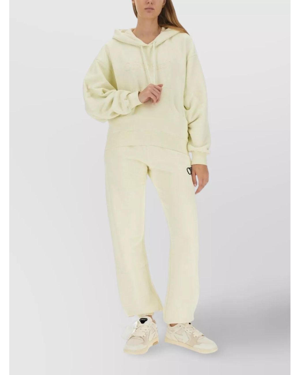 Off-White c/o Virgil Abloh White Oversized Cotton Logo-Print Jumper