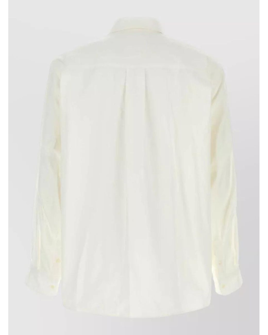 Sacai White Cotton Poplin And Oxford Shirt for men