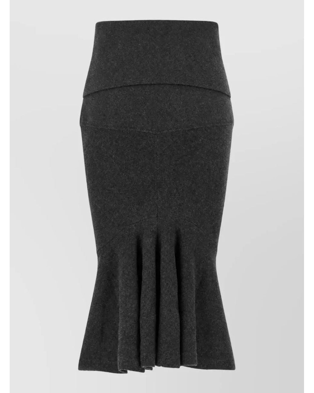 Jacquemus Black Cashmere-Blend High-Rise Midi Knit Skirt