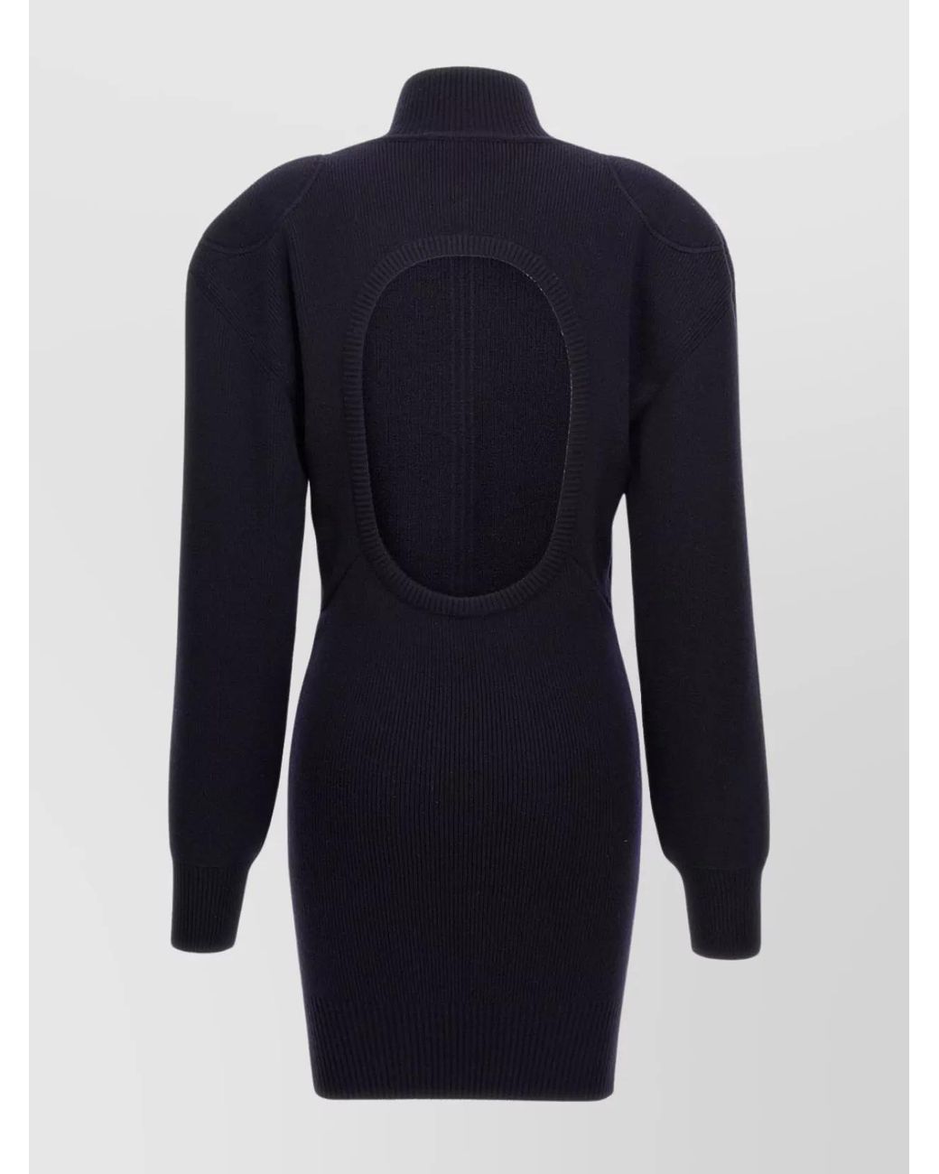 Stella McCartney Blue Wool Knit Knee-Length Dress