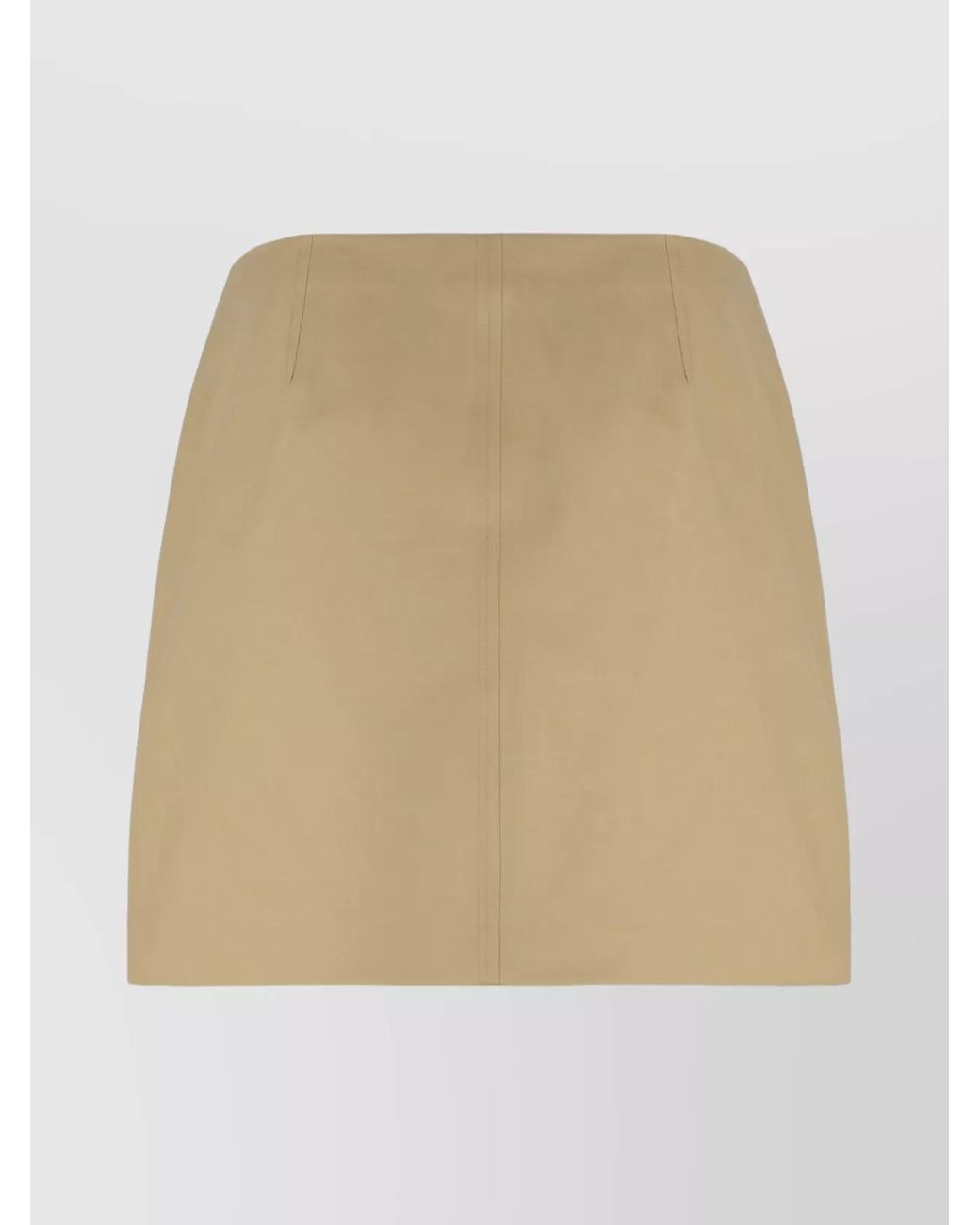 Burberry Natural Cotton Flared Mini Skirt