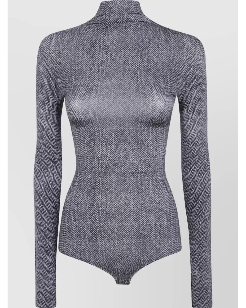 Maison Margiela Blue Printed Bodysuit