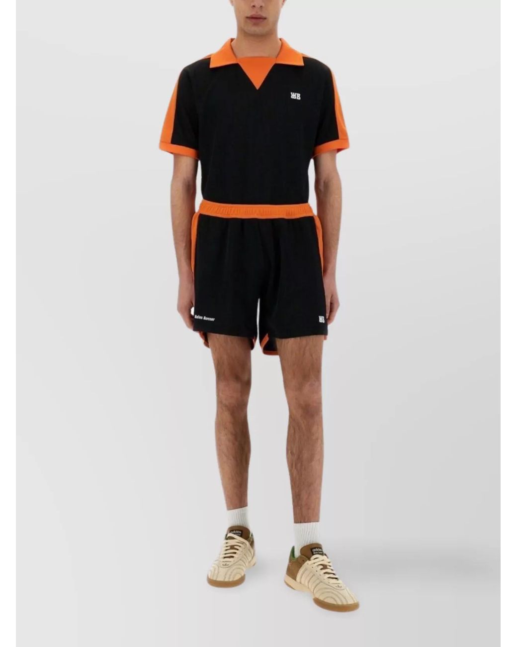 Wales Bonner Black Polyester Deck Shorts for men
