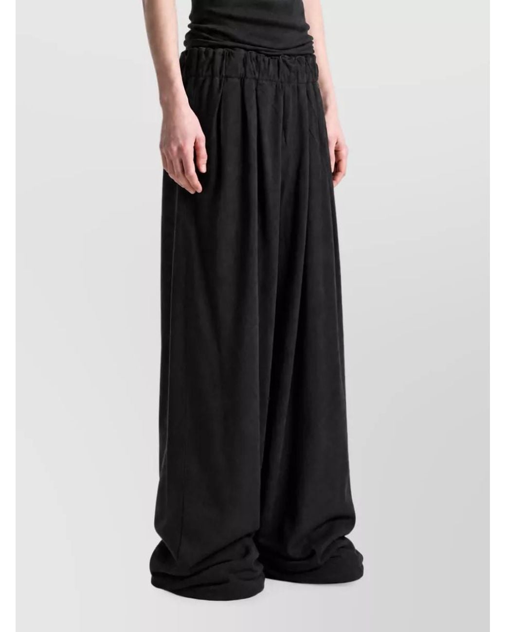 Dries Van Noten Black Cotton Wide-Leg Trousers for men