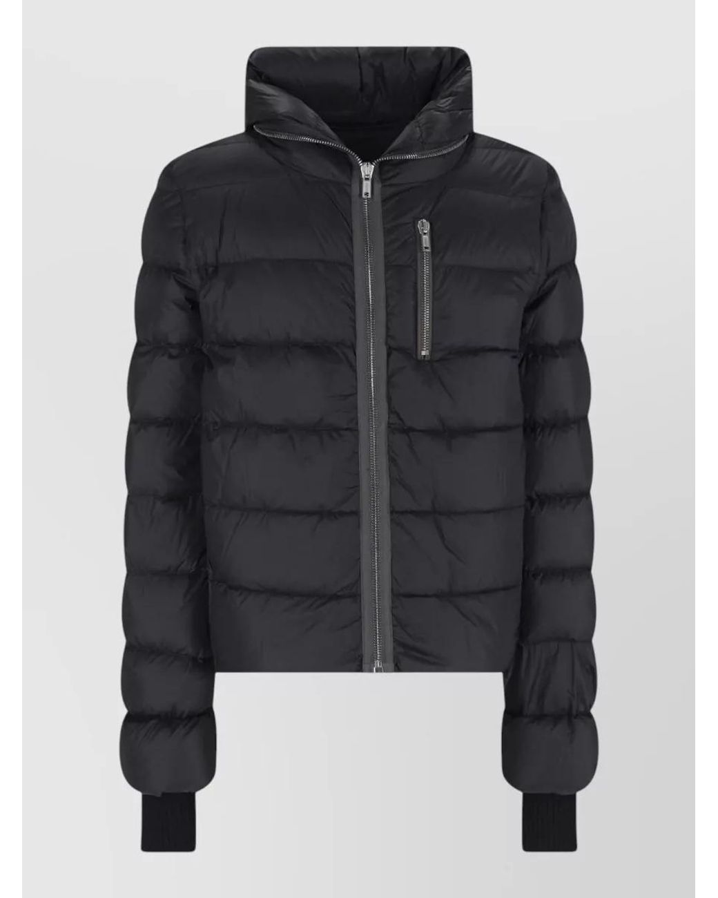 Rick Owens Black Quilted Puffer Jacket for men