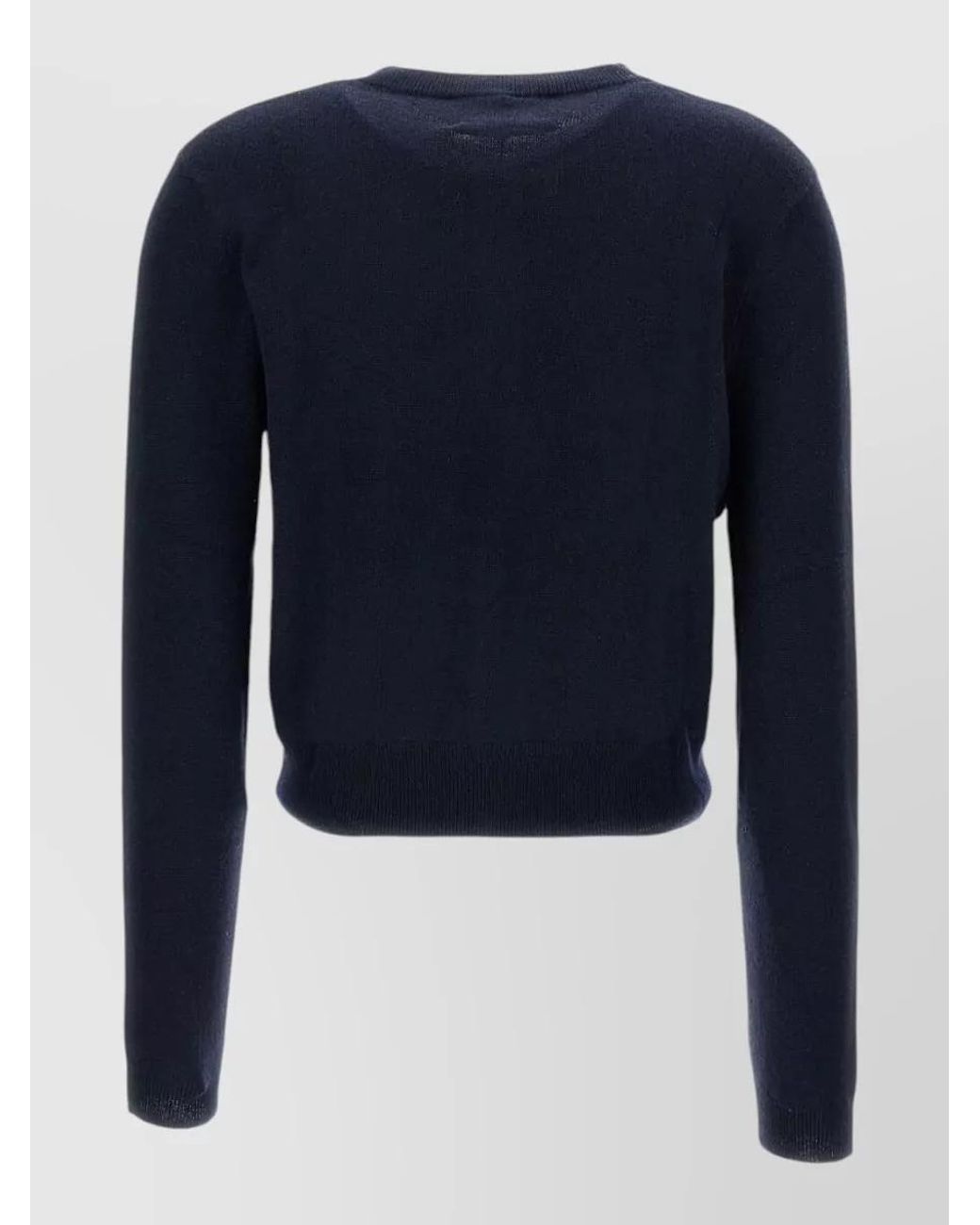 Lisa Yang Blue Cashmere Ribbed Cardigan