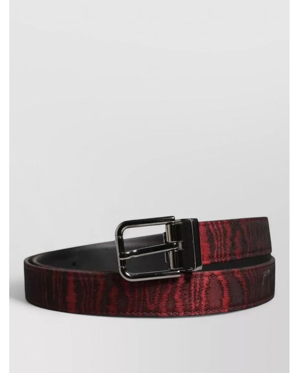 Dolce & Gabbana White Jacquard Belt for men