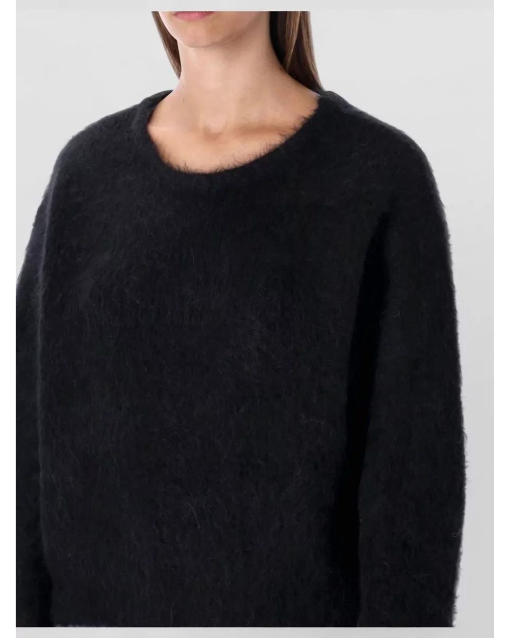 American Vintage Black Alpaca Knit Sweatshirt