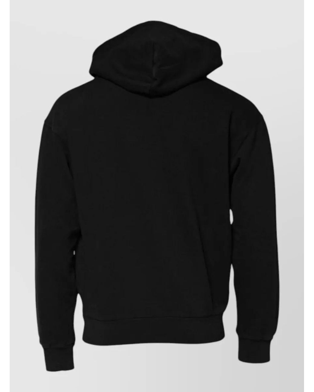 Dolce & Gabbana Black Cotton Zip-Up Hoodie for men