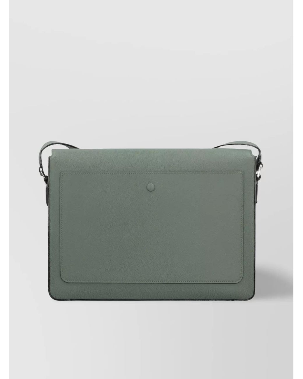 Valextra Gray Leather Messenger Bag for men