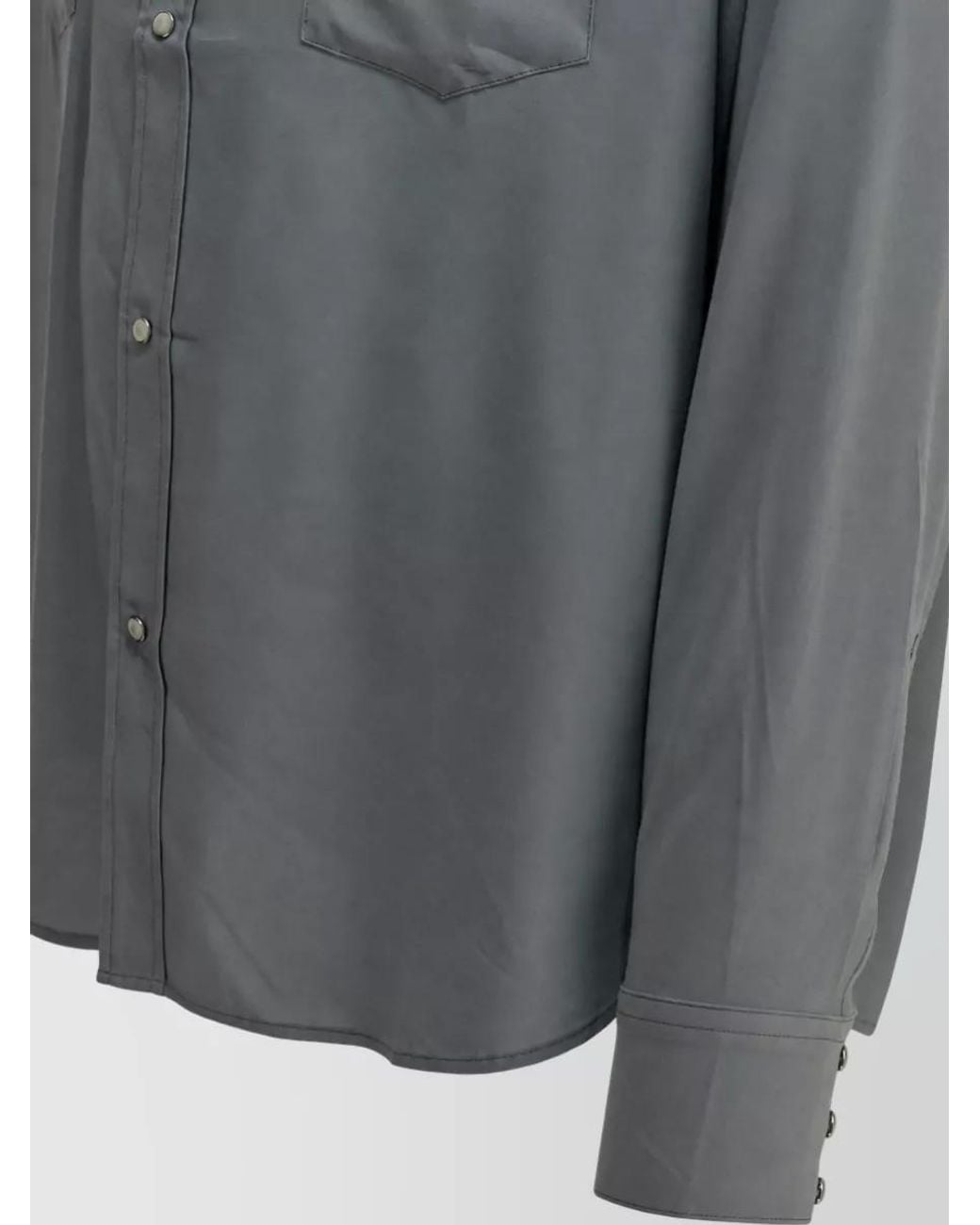 Visvim Gray Viscose Meridian Casual Shirt for men