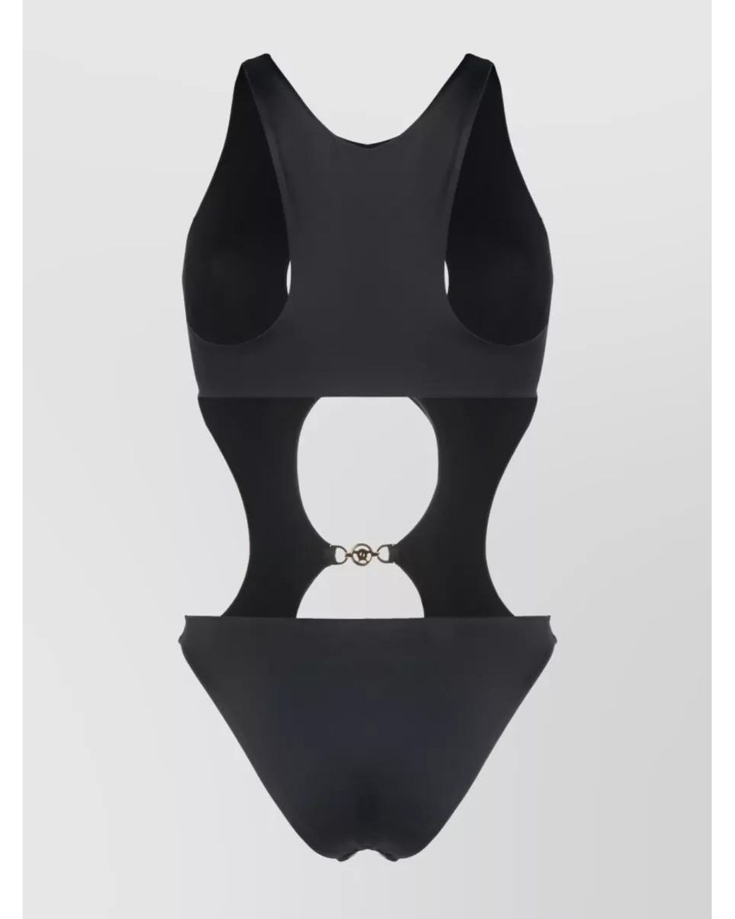 Versace Black Cutout One-Piece Swimsuit