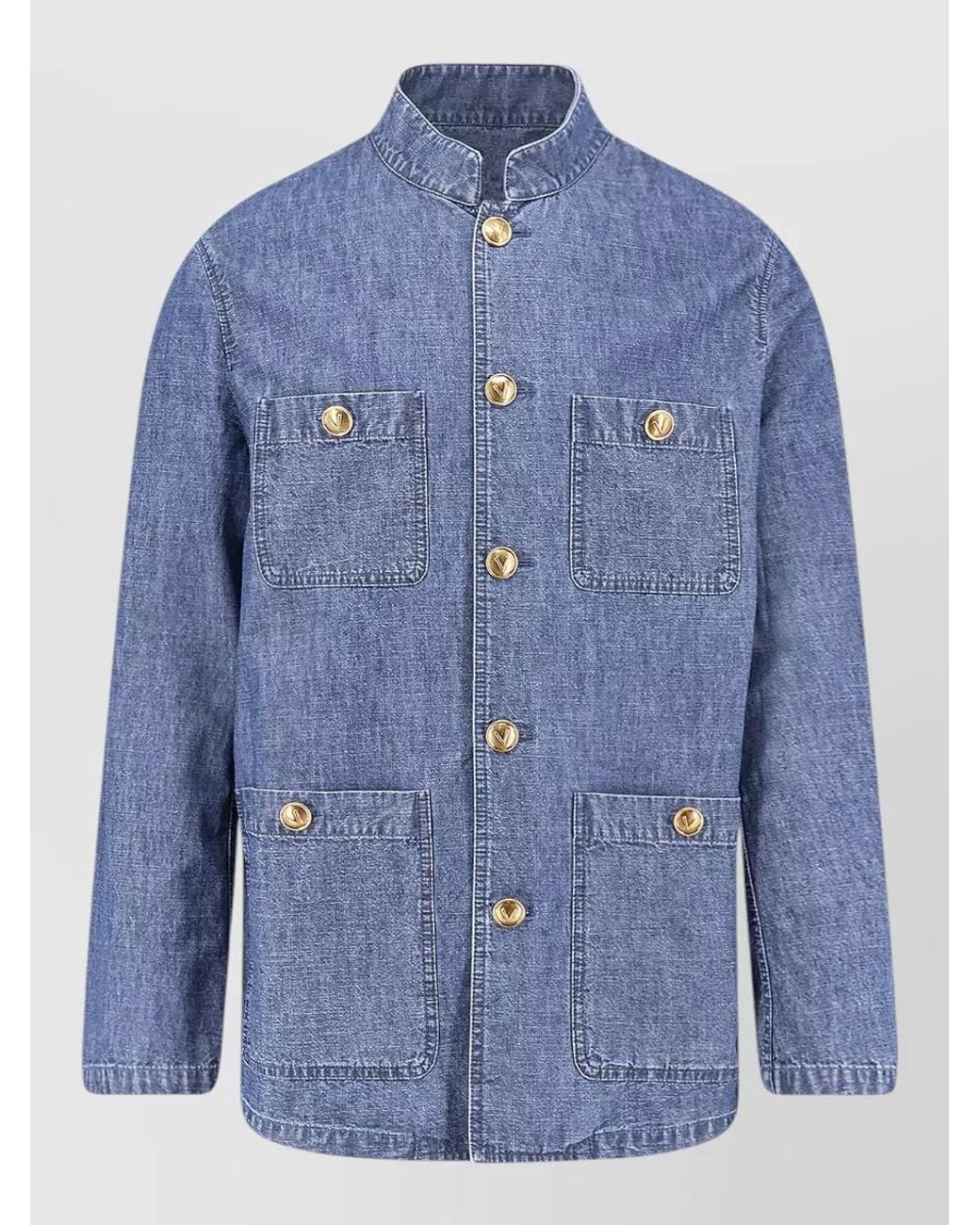 Valentino Blue Denim Sahariana Jacket for men