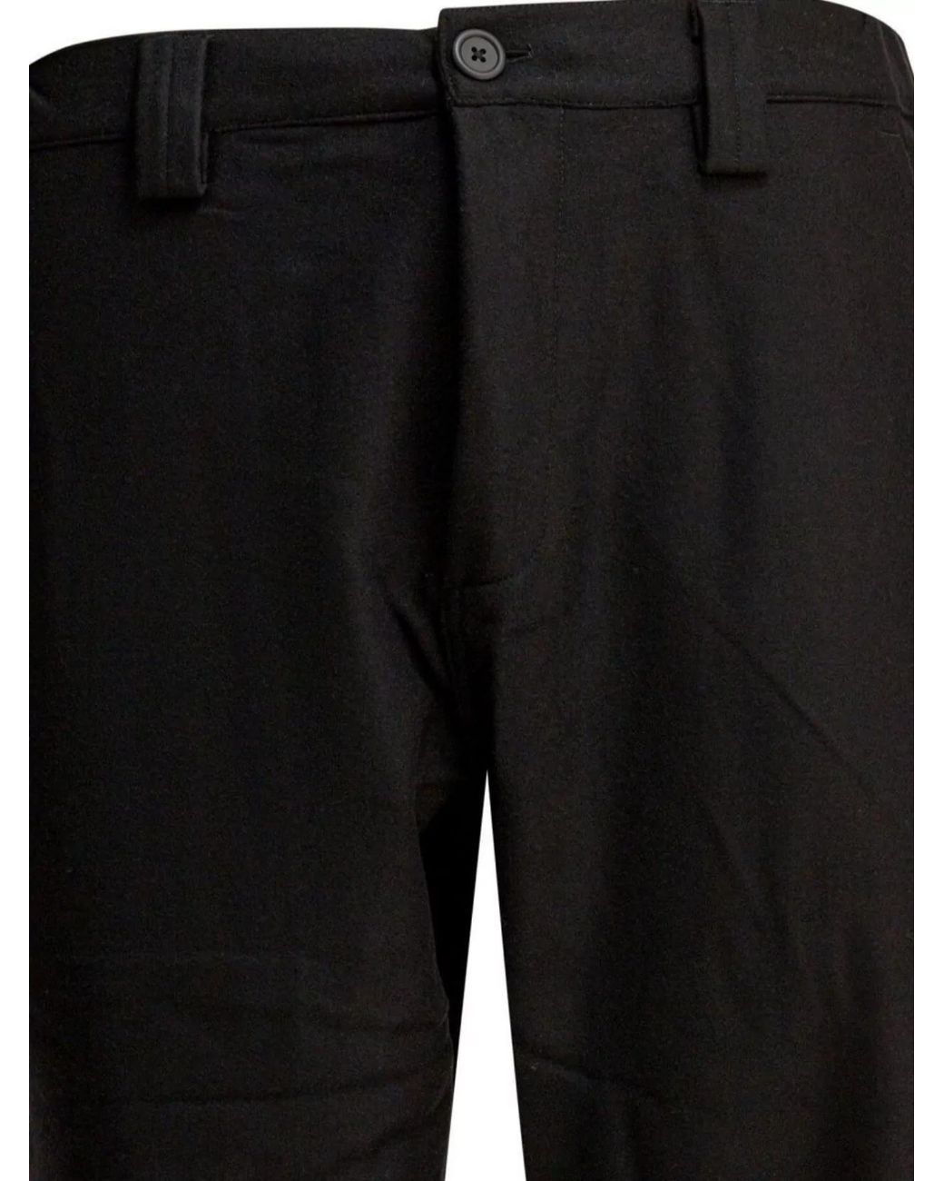GR10K Black Wool Straight-Leg Trousers for men