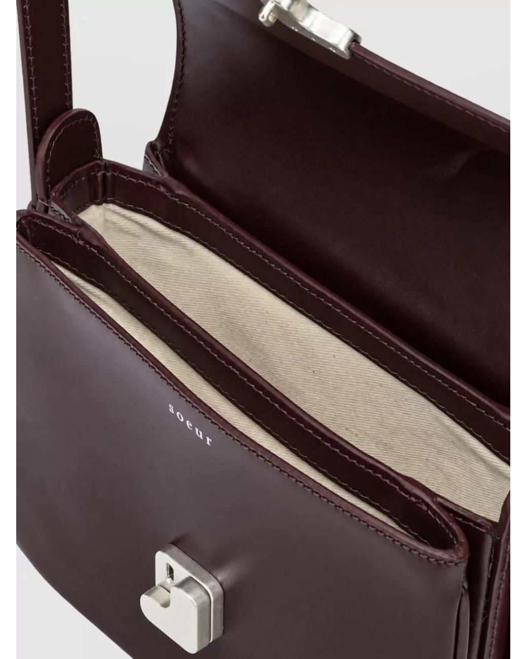 Soeur Purple Leather Bellissima Small Shoulder Bag