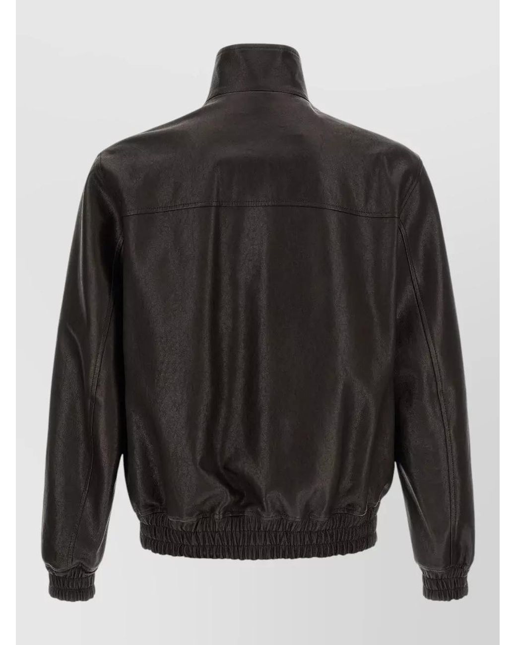 Valentino Garavani Gray Leather Regular-Fit Jacket for men
