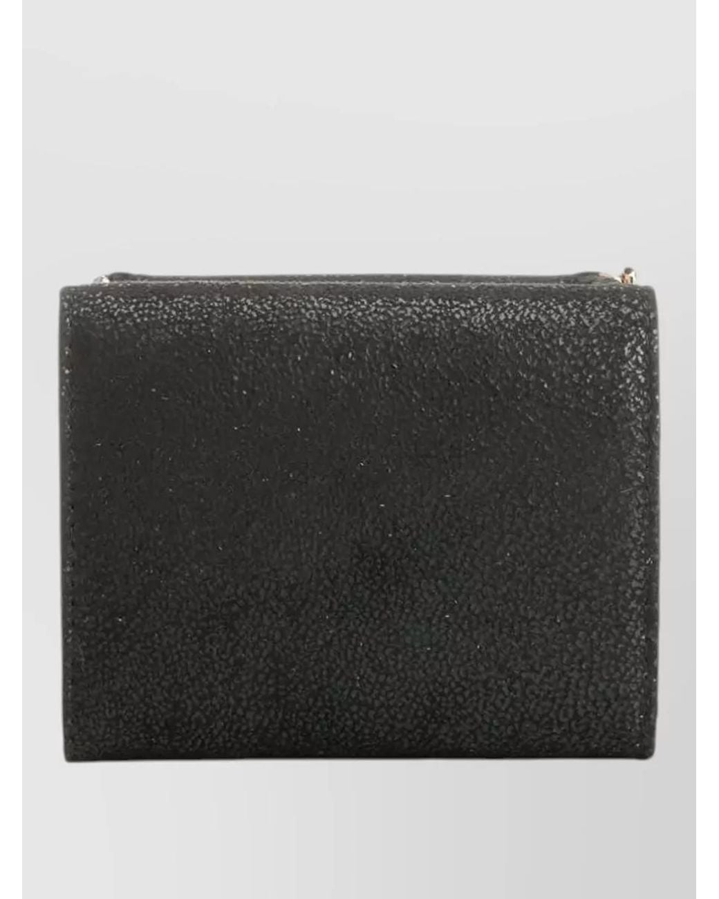 Stella McCartney Black Faux Leather Trifold Wallet