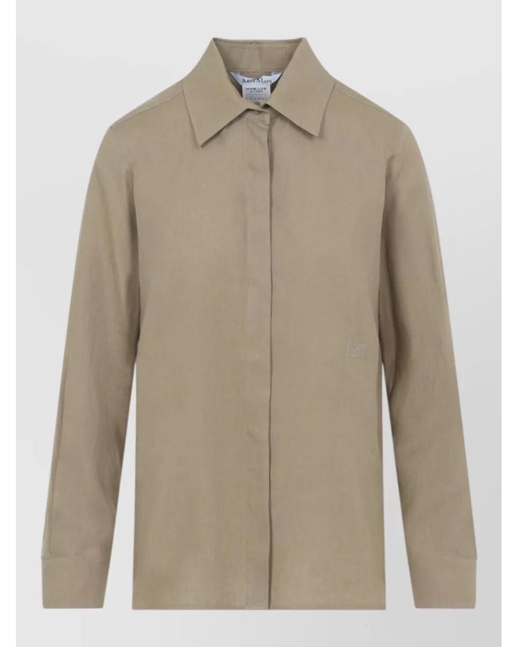 Max Mara Natural Linen Logo Shirt