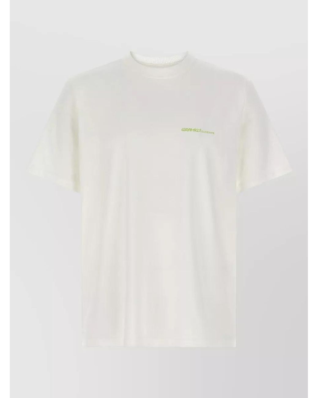 Gramicci White Cotton Graphic Print Regular Fit T-Shirt for men