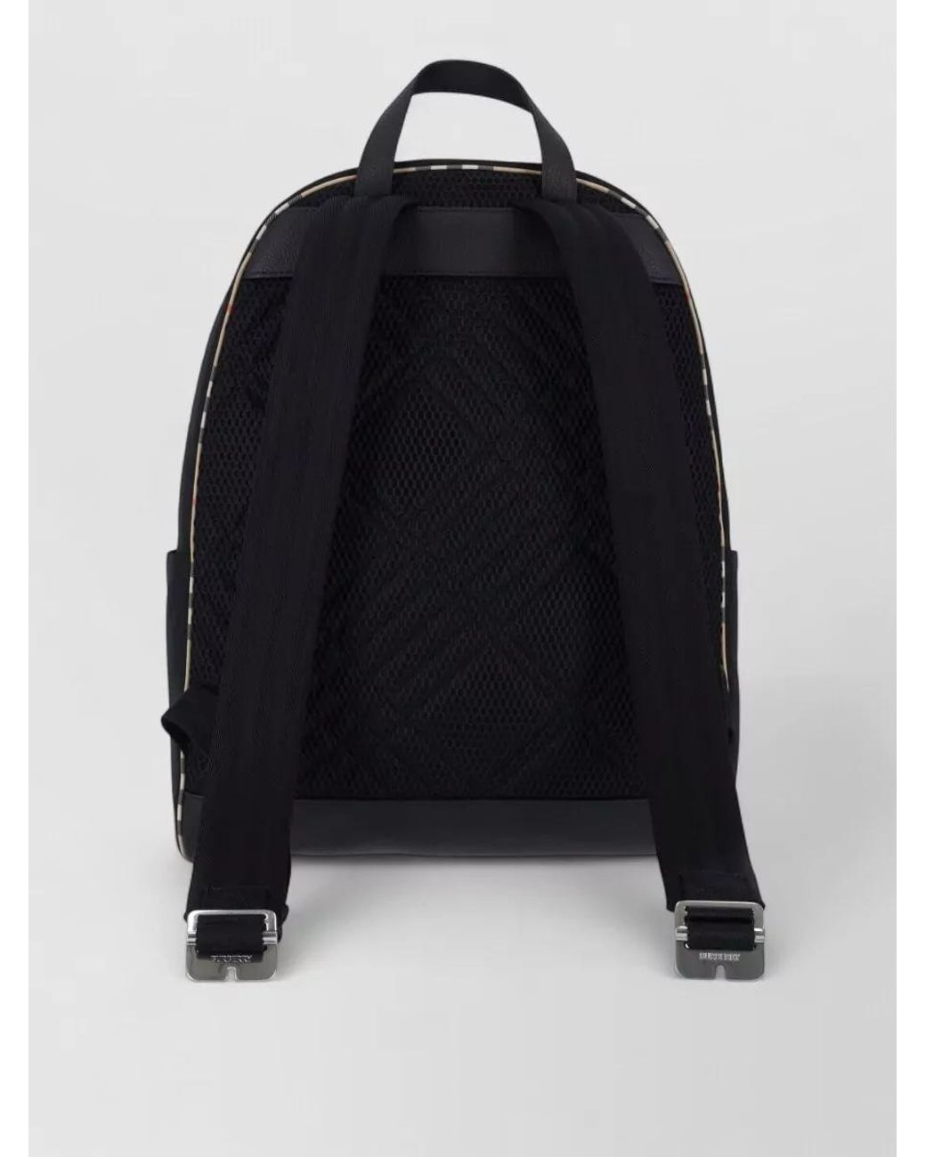 Burberry Black Checked Backpack for men