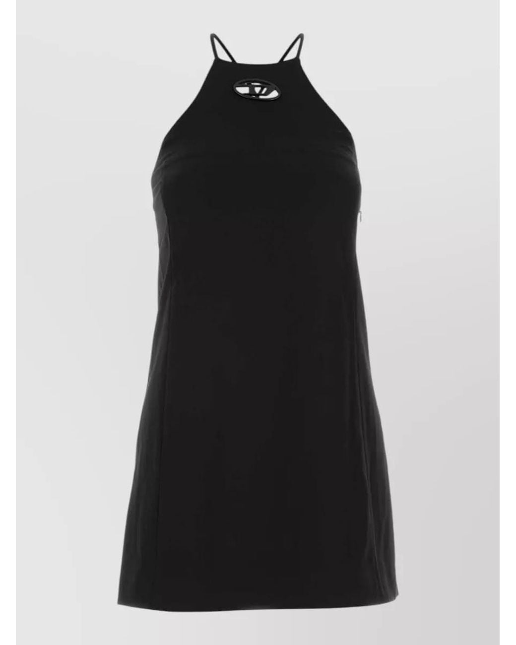 DIESEL Black Halterneck Cutout Sleeveless Mini Dress