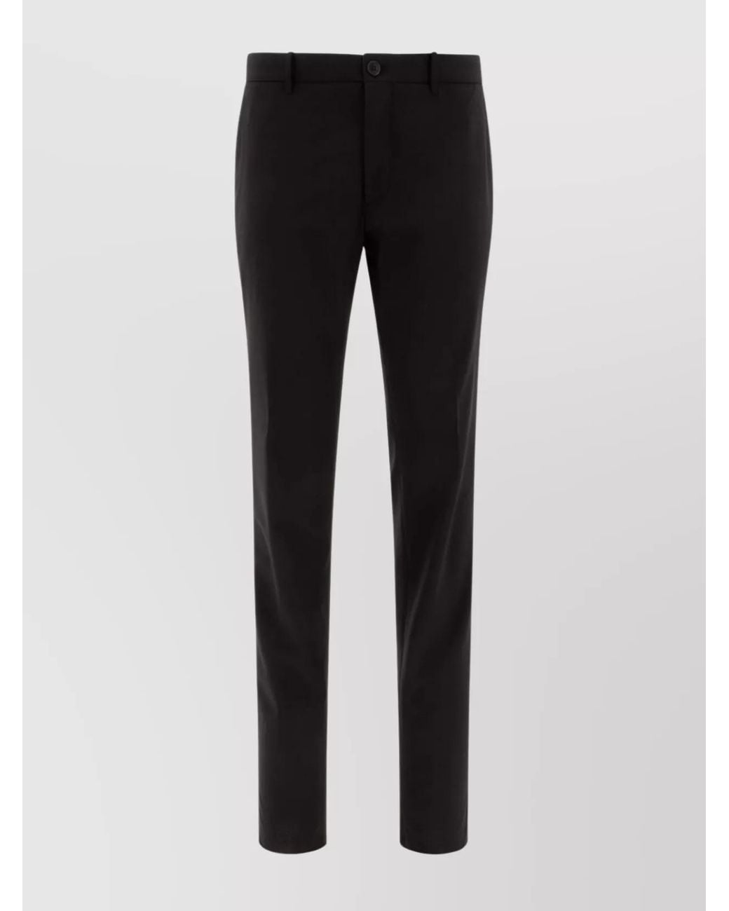 Incotex Black Wool Blend Straight-Leg Tailored Trousers for men