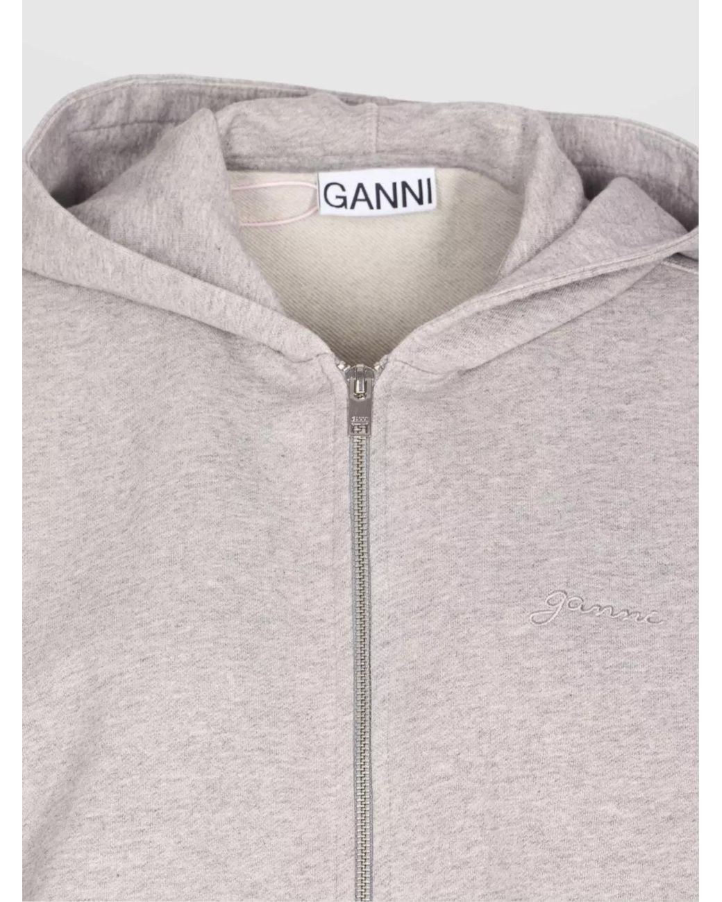 Ganni Multicolor Organic Cotton Zip Hoodie