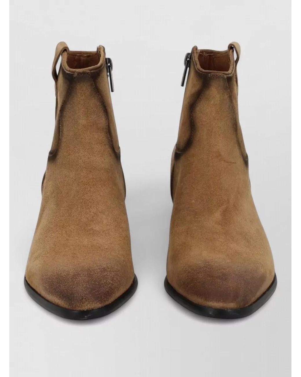 Ash Natural Suede Leather Ankle Boots