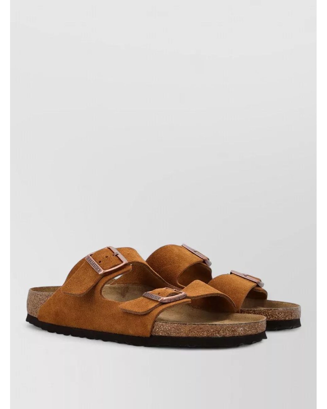 Birkenstock Brown Suede Leather Flat Sandals