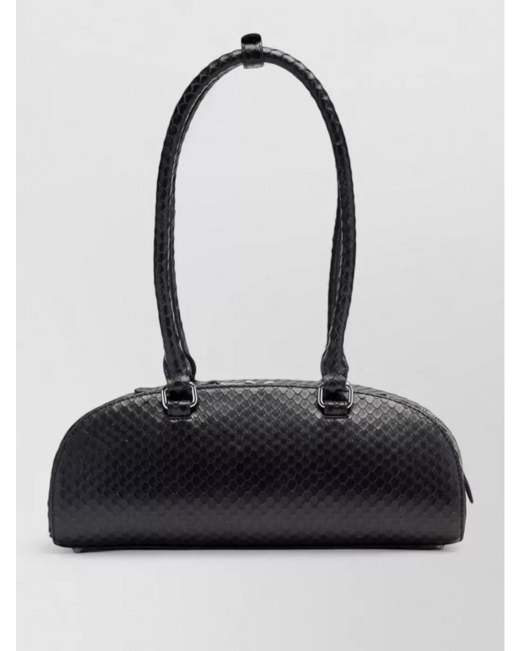 DIESEL Black 1Dr Dome Leather Shoulder Bag