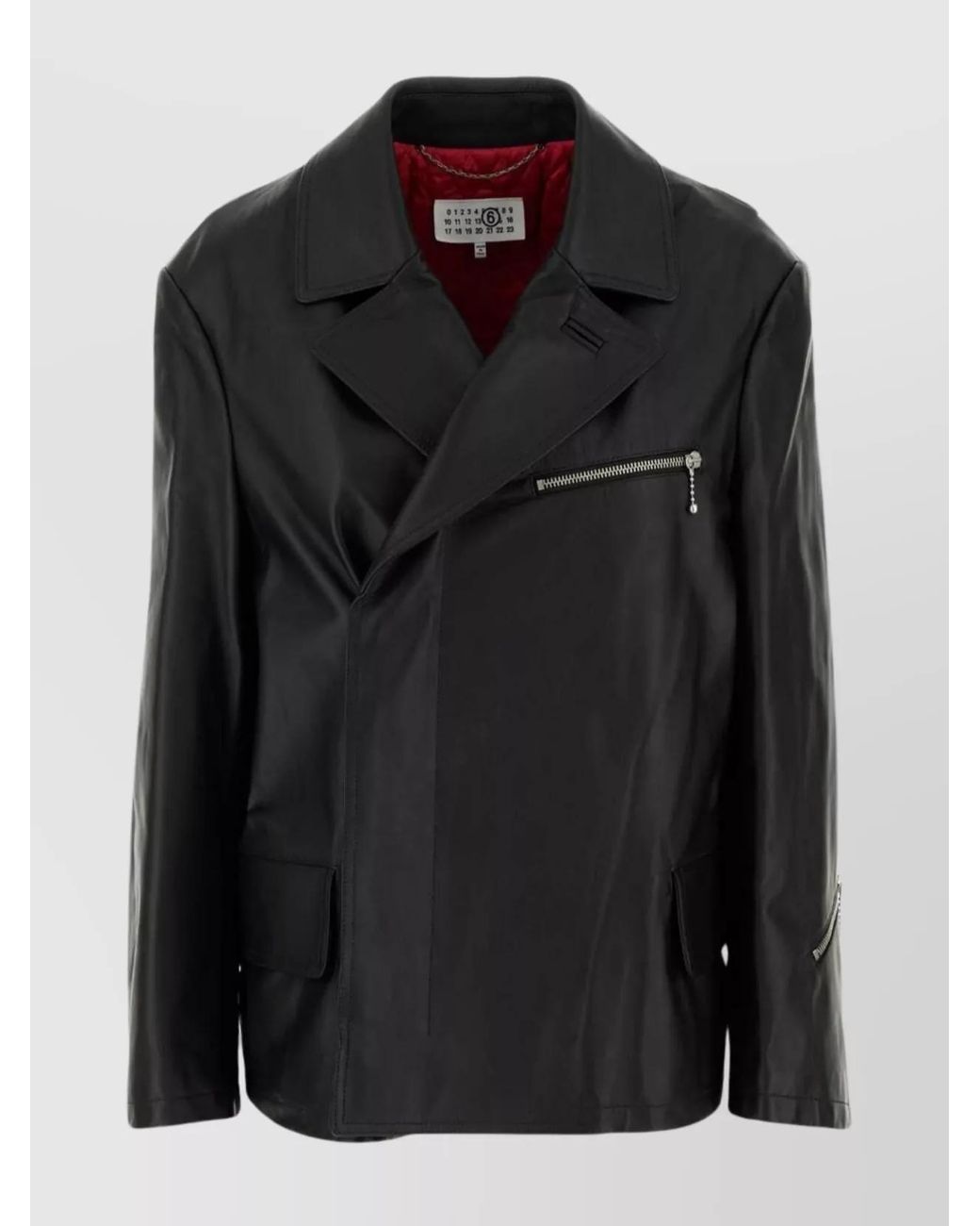 MM6 by Maison Margiela Black Leather Jacket