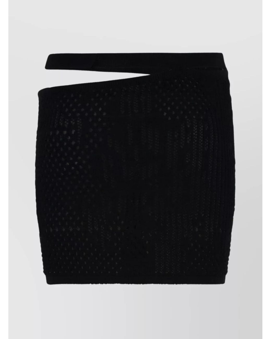 Roberta Einer Black Knitted Mini Skirt