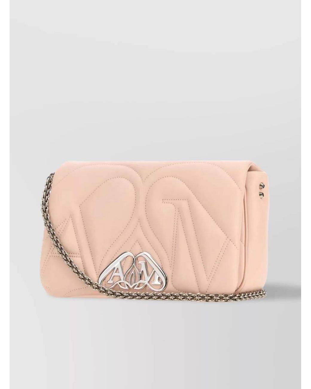 McQueen Pink The Seal Small Leather Shoulder Bag