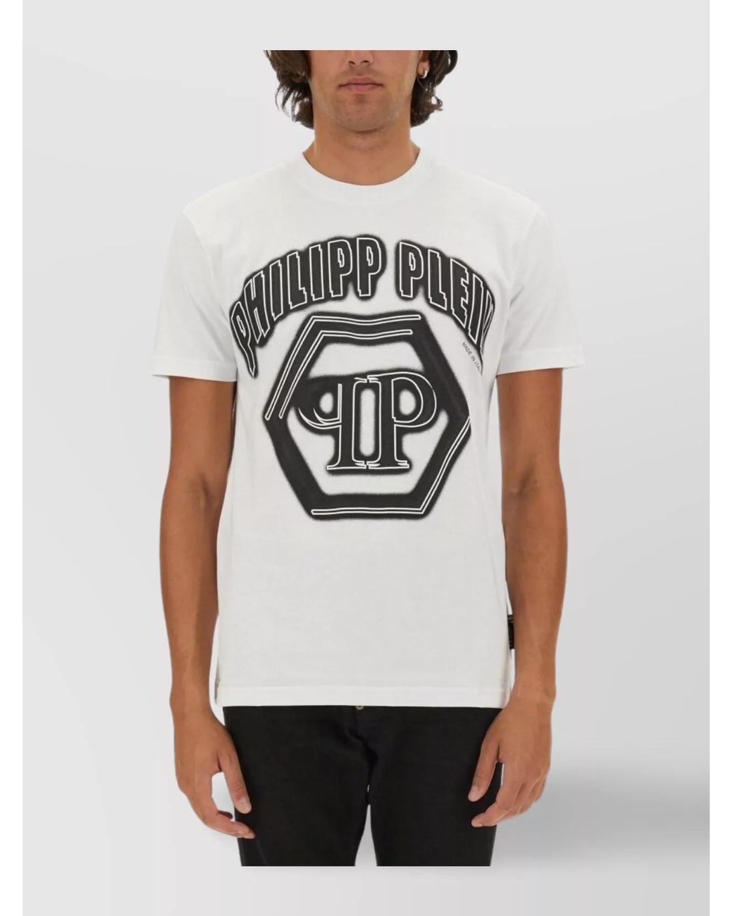 Philipp Plein White Regular-Fit Logo-Print T-Shirt for men
