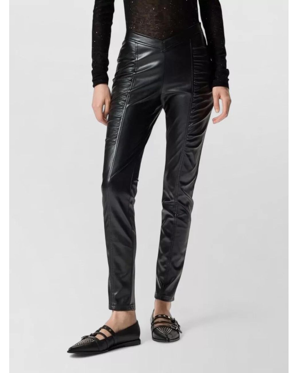 Pinko Gray Slim-Fit Trousers