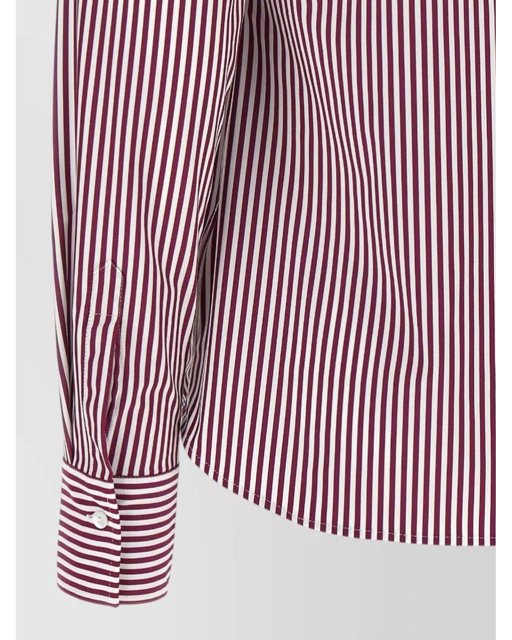 Xacus Purple Striped Shirt