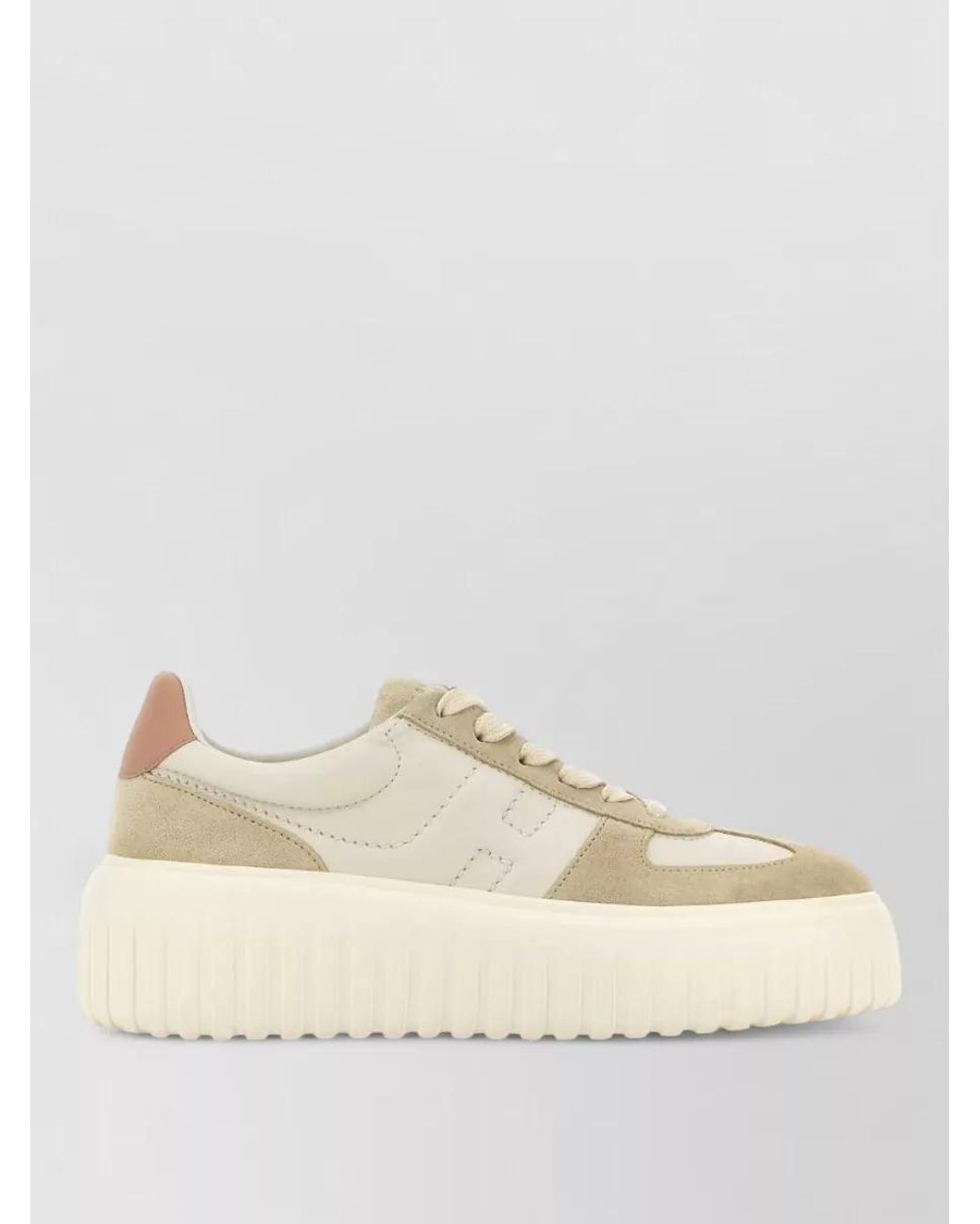 Hogan Natural Leather Low-Top Sneakers