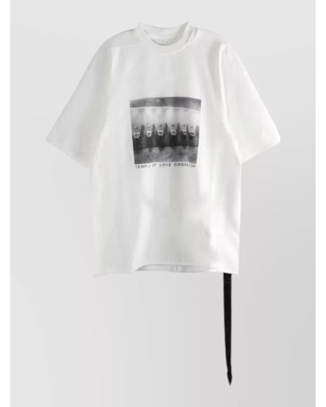 Rick Owens White Cotton Jumbo Short-Sleeve T-Shirt for men