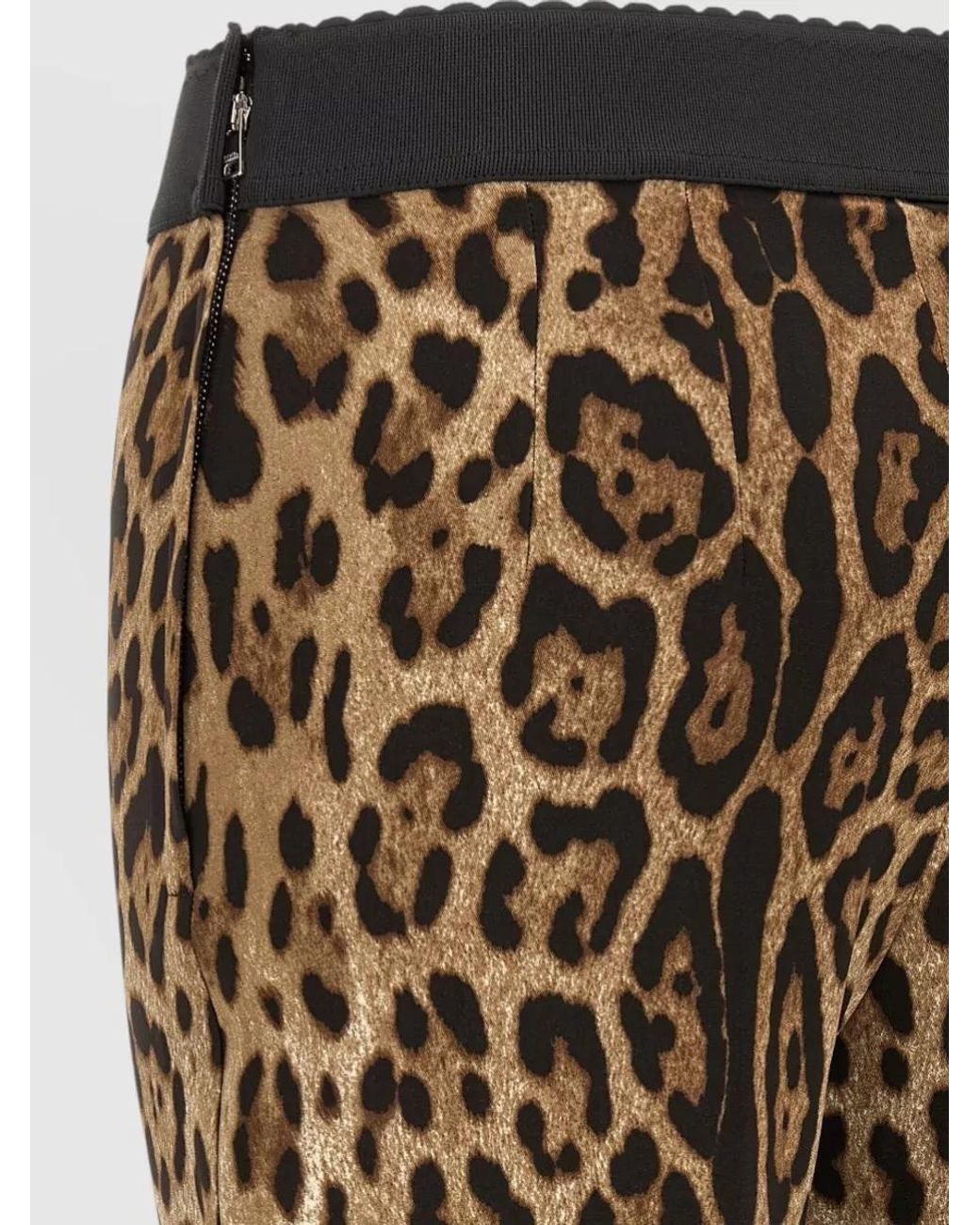 Dolce & Gabbana Natural Leo Animal-Print High-Rise Leggings