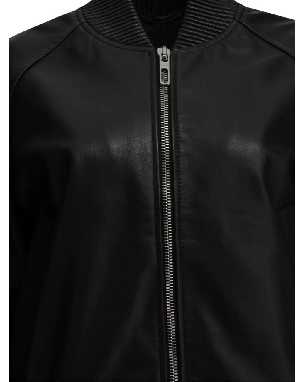 Sportmax Black Leather Jacket