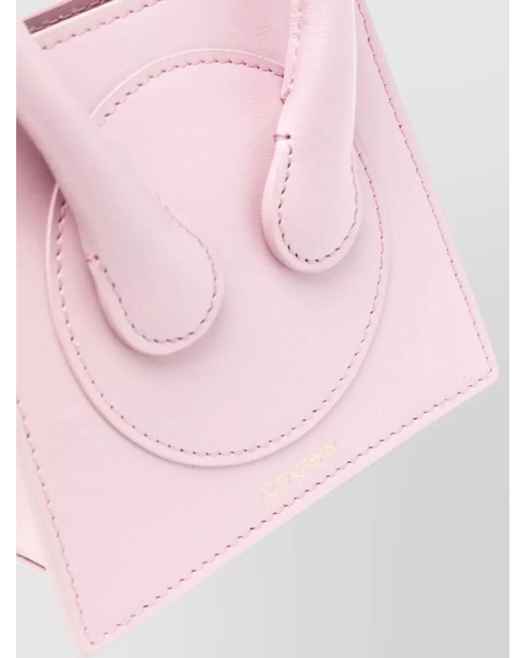 AZ FACTORY Pink Leather Mini Clutch Bag