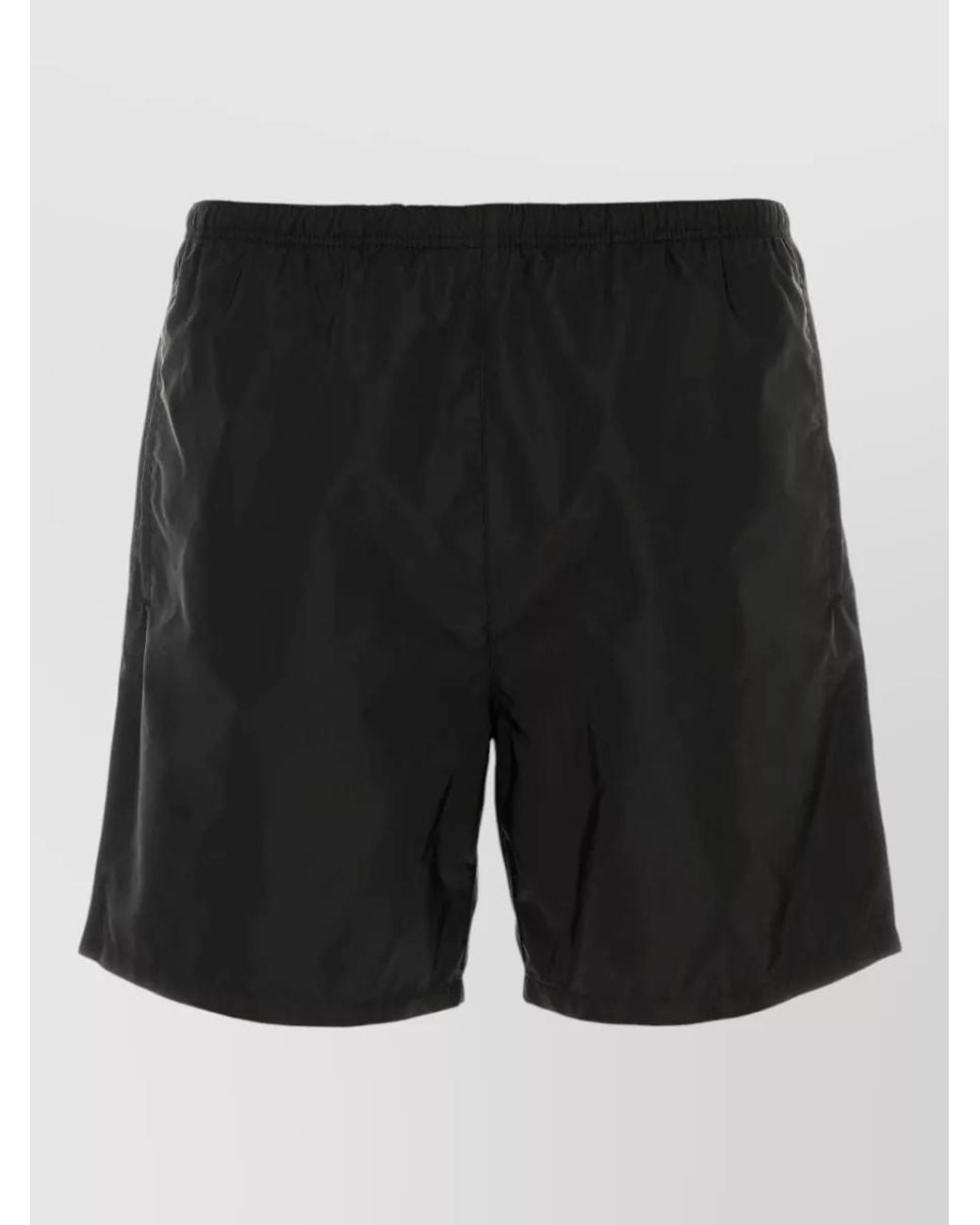 Prada Black Recycled Nylon Swim Shorts for men