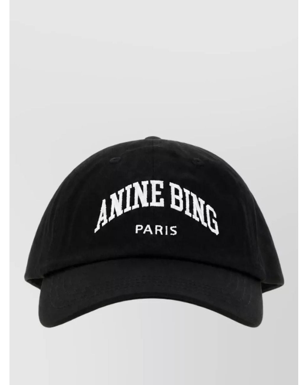 Anine Bing Black Cotton Baseball Cap