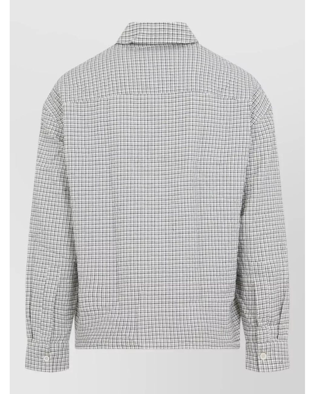 Studio Nicholson Gray Checked Long-Sleeve Shirt for men