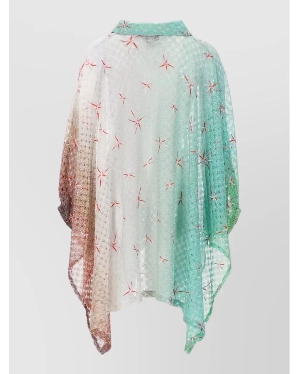 Missoni Blue Metallic Viscose Poncho