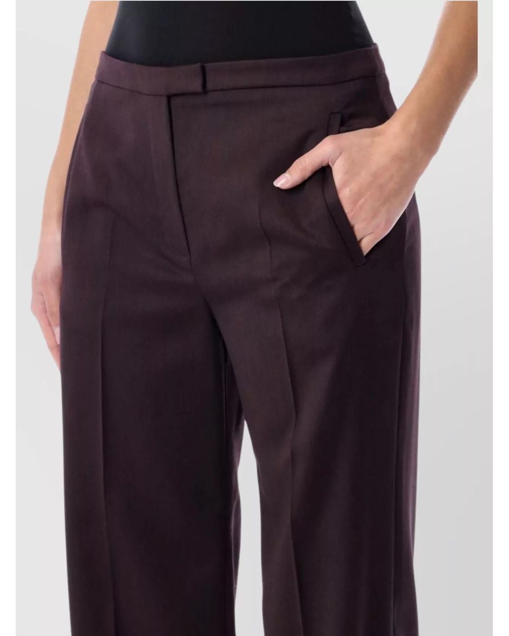 Magda Butrym Blue Wool Straight-Leg Tailored Trousers