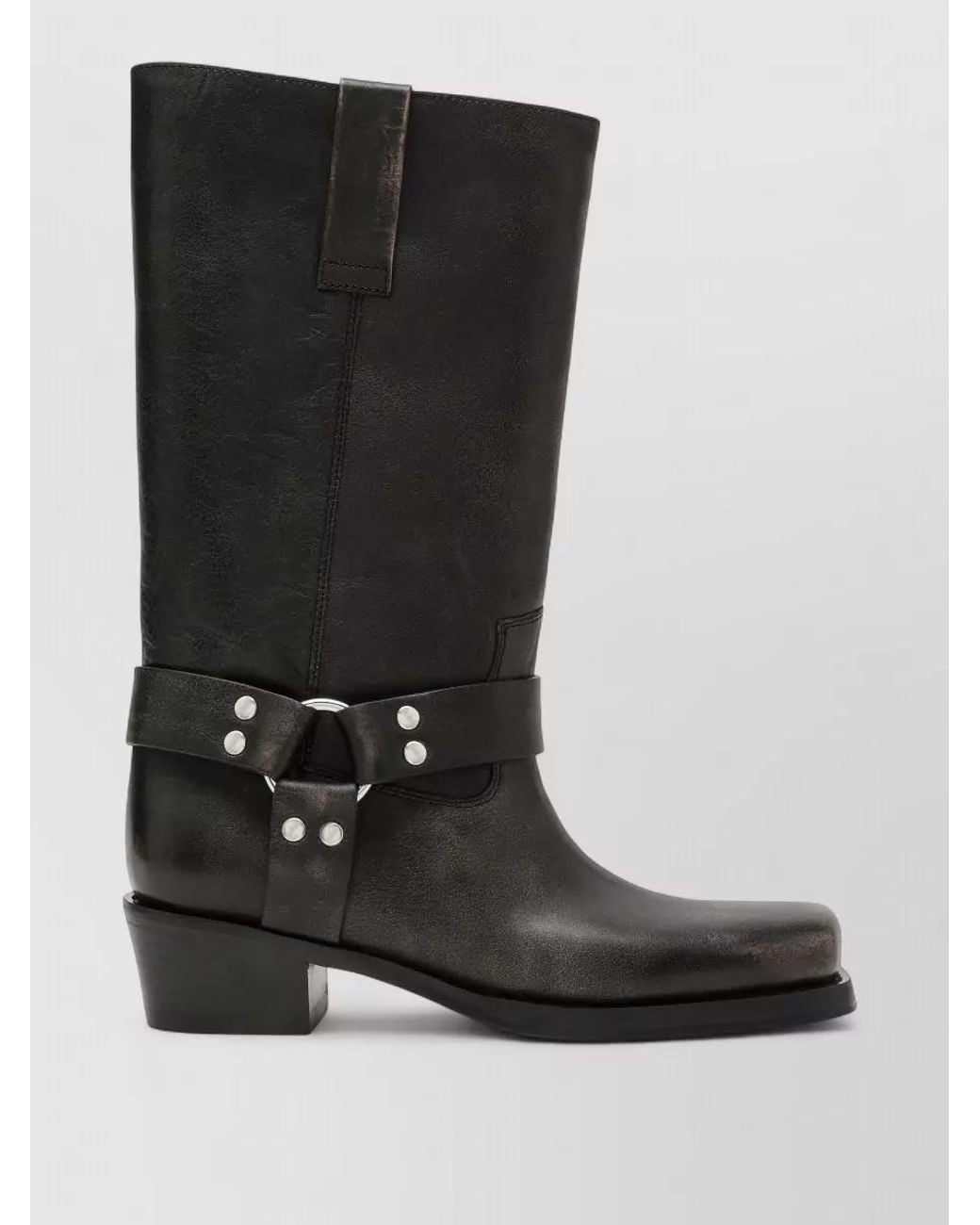 Paris Texas Black Leather Knee-High Boots